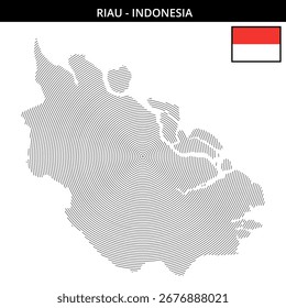 Stilisierte Übersichtskarte von Riau mit seiner Lage