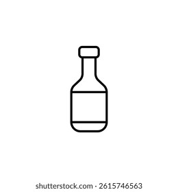 Stylized outline representation of an undefined container or bottle shape