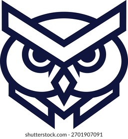 Design estilizado logotipo coruja com formas geométricas perfeitas para marca ou um mascote
