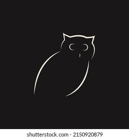 Stylized Owl Logo With White Color