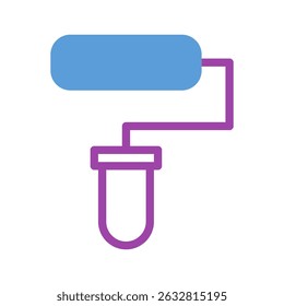 Stylized paint roller illustration with contrasting colors evoking minimalism