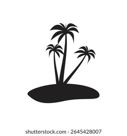 Stylized palm tree logo and vector