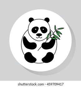 The stylized panda web line icon.