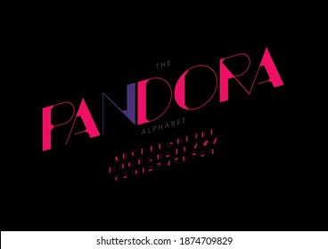 Vector de tipo de letra de pandora estilizada