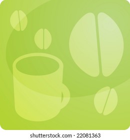 Ilustración de diseño de panel estilizado de la bebida de café