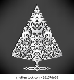 Stylized paper Christmas tree