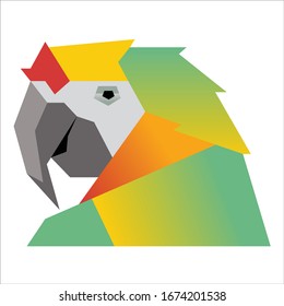 Stylized Parrot Vector On Plain Background Stock Vector (Royalty Free ...