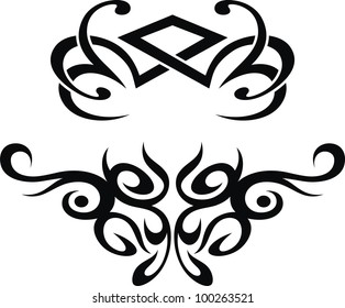 The stylized pattern in the form of a tattoo