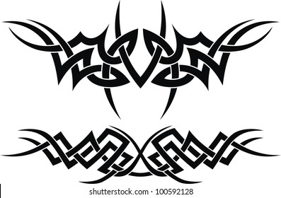 The stylized pattern in the form of a tattoo