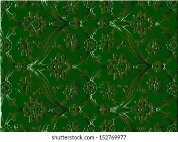 stylized pattern in green