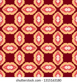 Stylized pattern in oriental style drawn in vector. Seamless ornament for web graphics, fabric and advertising.
