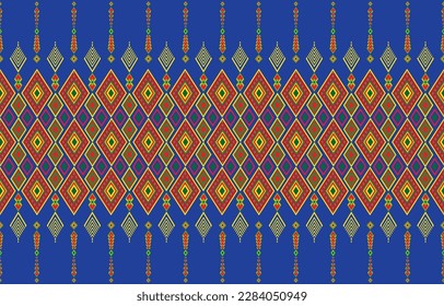 Stylized pattern printing for clothing. Trendy, contemporary ethnic seamless pattern, embroidery cross, diamonds, chevrons.
