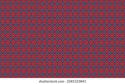 Stylized pattern printing for clothing. Trendy, contemporary ethnic seamless pattern, embroidery cross, diamonds, chevrons.