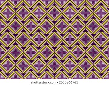 Stylized pattern printing for clothing. Trendy, contemporary ethnic seamless pattern, embroidery cross, diamonds, chevrons.