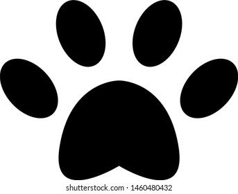 Stylized Paw Icon. Vector Image.