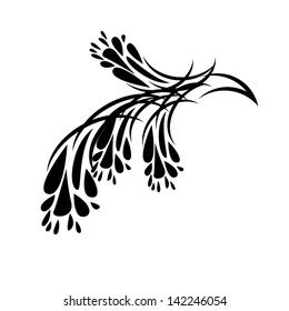 the stylized peacock
