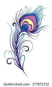 Stylized peacock feather 