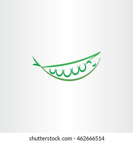 stylized peas icon vector art  logo 
