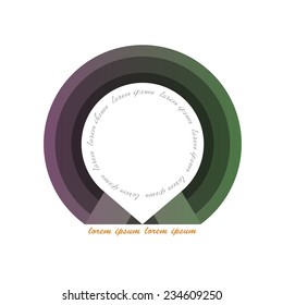 Stylized pencil - variation 10. Vector EPS10 