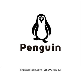 A stylized penguin illustration with the word "Penguin" below it.