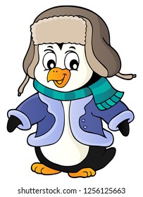 Stylized penguin topic image 2 - eps10 vector illustration.