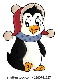 Stylized penguin topic image 3 - eps10 vector illustration.
