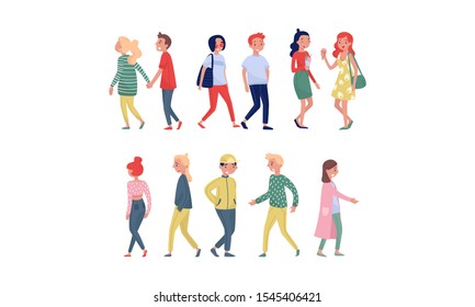 Stylized People Figures Different Poses Vector Stock Vector (Royalty ...