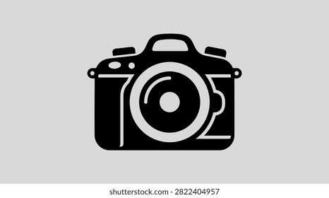 Stylized photography equipment graphic for creative media design projects.