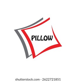 Stylized Pillow logo vector and symbol design