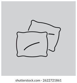 Stylized Pillow logo vector and symbol design