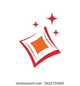 Stylized Pillow logo vector and symbol design