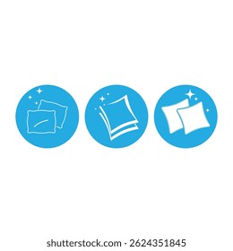 Stylized Pillow logo vector and symbol design