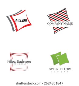 Stylized Pillow logo vector and symbol design