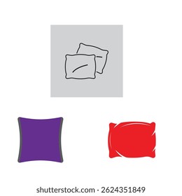 Stylized Pillow logo vector and symbol design
