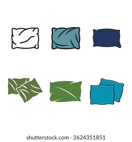 Stylized Pillow logo vector and symbol design