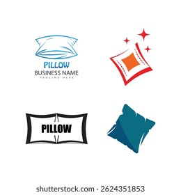 Stylized Pillow logo vector and symbol design
