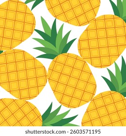 A stylized pineapple in vibrant hues and fluid abstract lines