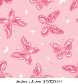 Mariposas rosadas estilizadas Ilustración