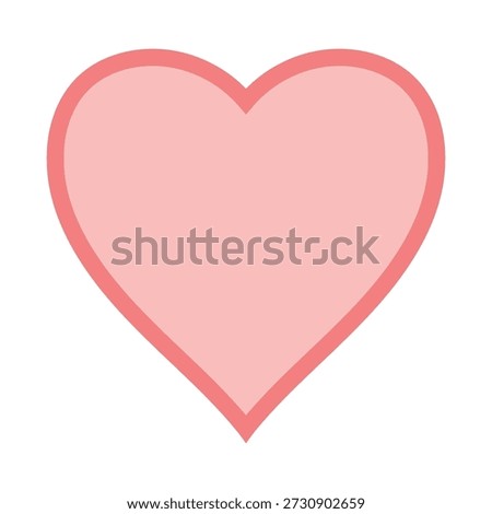 Stylized pink heart icon expressing love, romance, care, affection
