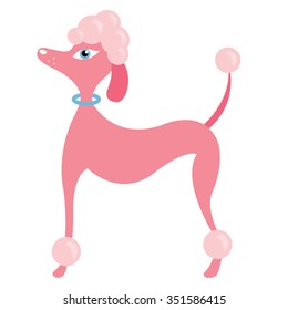 Stylized pink poodle