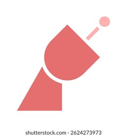 Stylized pink satellite dish illustration against a clean white backdrop