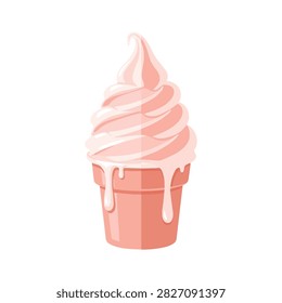 Stylized Pink Soft Serve