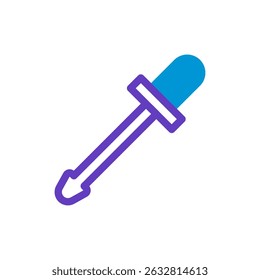 Stilisierte Pipettengrafik für Design- und Kreativprojekte einzeln auf Weiß