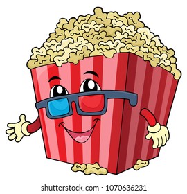 Stylized popcorn theme image 1 - eps10 vector illustration.