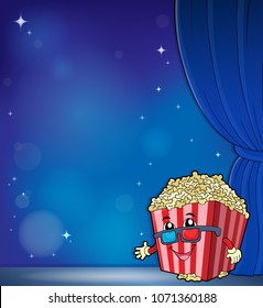 Imagen estilizada del tema de palomitas de maíz 6 - ilustración vectorial eps10.