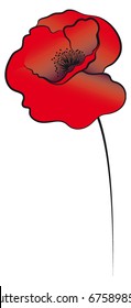 Stylized poppy