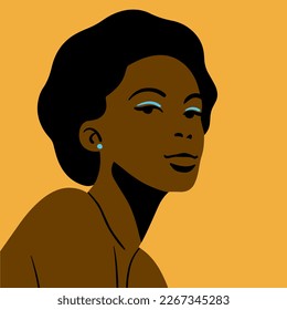 A stylized portrait of a girl. Perfect for logo, poster, avatar, t-shirt design.