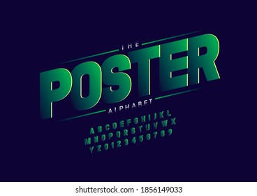 Vector de tipo de letra de afiche estilizado