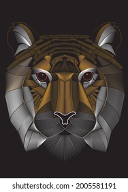 Stylized poster of a tiger