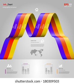 Stylized presentation,option template for creative data communication